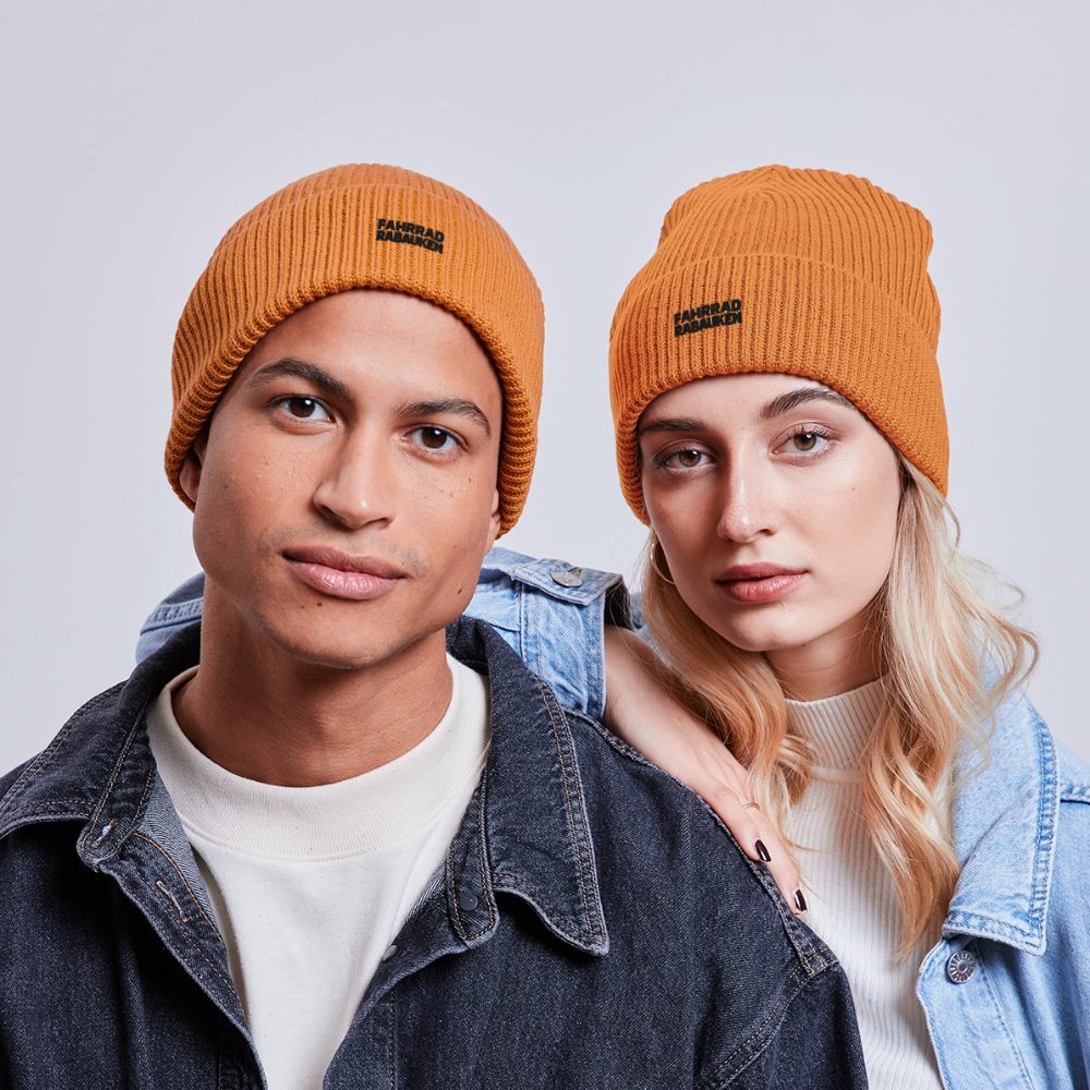 Unisex Bio FISHERMAN BEANIE ORANGE - Herbstorange